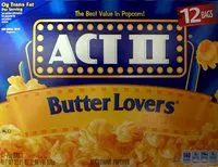 Mängden socker i ACT II Butter Lovers Popcorn, 33.016 OZ