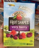 Mängden socker i Fruit Shapes very berry