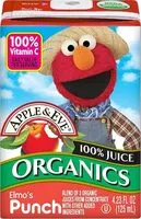 Mängden socker i Sesame street organics Elmo’s fruit punch