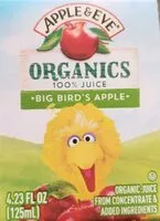 Mängden socker i Organics 100% Juice – Big Bird's Apple