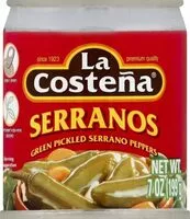 Mängden socker i La costena serrano peppers