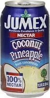 Mängden socker i Coconut pineapple nectar from concentrate