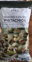 Mängden socker i Roasted and salted pistachios