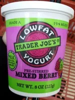 Mängden socker i Lowfat yogurt pre-stirred Mixed Berry