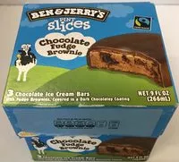 Mängden socker i Pint slices ice cream bars, chocolate fudge brownie