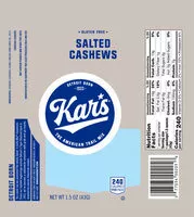 Mängden socker i Kar's salted trail mix