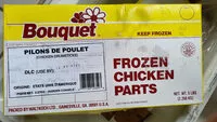 Mängden socker i PILONS DE POULET CONGELÉ