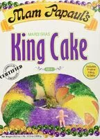 Mängden socker i Mam papauls mardi gras king cake mix kit