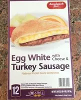 Mängden socker i Egg White with Cheese & Turkey Sausage