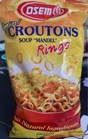 Mängden socker i Mini croutons soup mandel rings