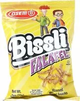Mängden socker i Bissli falafel flavored crunchy wheat snack perfect