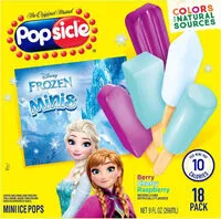 Mängden socker i Berry - cherry - raspberry disney frozen mini ice pops