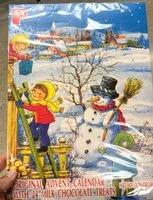 Mängden socker i Traditional advent calendar with milk chocolate treats by pea