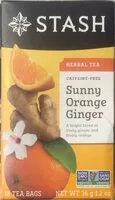 Mängden socker i Sunny orange ginger herbal tea
