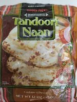 Mängden socker i Trader Joe's Tandoori Naan Contains 4 Pieces