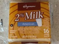 Mängden socker i Wegmans 2% milk american cheese