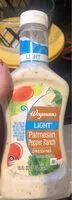 Mängden socker i Wegmans Light Parmesan Pepper Ranch