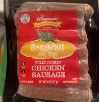 Mängden socker i Breakfast with sage fully cooked chicken sausage