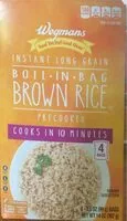 Mängden socker i Instant long grain Boil in a bag brown rice