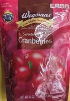 Mängden socker i Sweetened Dried Cranberries