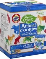 Mängden socker i Organic, Animal Cookies Made With Whole Grain
