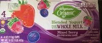 Mängden socker i Mixed Berry Blended Whole Milk Yogurt