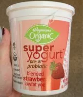 Mängden socker i Blended strawberry lowfat yogurt