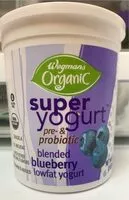 Mängden socker i Super yogurt pre- and probiotic bleded blueberry lowfat yogurt