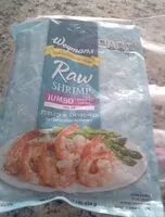 Mängden socker i Raw shrimp jumbo tail on peeled and deveined