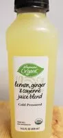 Mängden socker i Organic lemon ginger cayenne juice blend