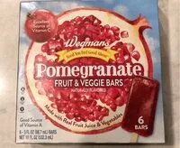 Mängden socker i Wegmans Pomegranate Fruit & Veggie Bars