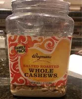 Mängden socker i Salted Roasted Whole Cashews