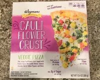 Mängden socker i Cauliflower crust veggie pizza