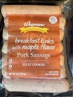Mängden socker i Breakfast links woth maple flavor pork sausage