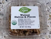 Mängden socker i Walnut Halves & Pieces