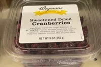 Mängden socker i Sweetened Dried Cranberries