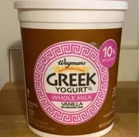 Mängden socker i Wegmans Whole Milk Greek Yogurt