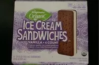 Mängden socker i Organic Ice Cream Sandwiches Vanilla