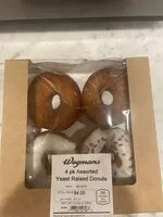Mängden socker i 4 pk Assorted Yeast Raised Donuts