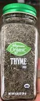 Mängden socker i Thyme organic