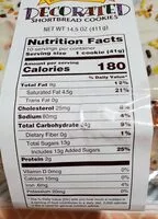 Mängden socker i Decorated shortbread cookies