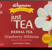 Mängden socker i Just tea herbal tea cranberry Hibiscus