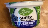 Mängden socker i Organic Greek Yogurt Blueberry