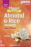 Mängden socker i Almond & Rice Crackers Four Cheese