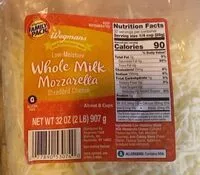Mängden socker i Whole Milk Mozzarella