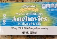Mängden socker i Wegmans wild caught flat filles anchoviescaught