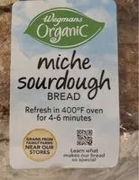 Mängden socker i Organic miche sourdough bread
