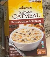 Mängden socker i Instant oatmeal raisins dates and walnuts