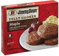 Mängden socker i Fully cooked maple pork sausage patties