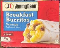 Mängden socker i Jimmy Dean Breakfast Burritos